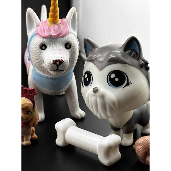 Vtg Modern Puppy In My Pocket Barbie Lot Of Dogs Dog Toys Figures Carrier - Picture 3 of 14